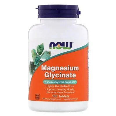 Минералы NOW Foods Magnesium Glycinate 180 Tabs 148328 Proteininlviv