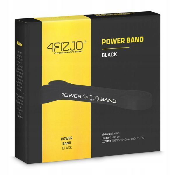 Еспандер-петля 4FIZJO Power Band 22 мм 12-17 кг резина для фітнесу і спорту Black (P-5907222931066) P-5907222931066 Proteininlviv