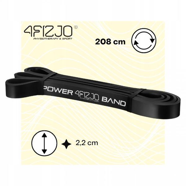 Еспандер-петля 4FIZJO Power Band 22 мм 12-17 кг резина для фітнесу і спорту Black (P-5907222931066) P-5907222931066 Proteininlviv