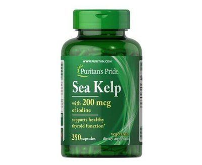 Харчова добавка Puritan's Pride Sea Kelp 200 mcg 250 Caps 163105 Proteininlviv