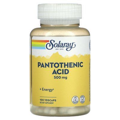 Пантотеновая кислота Solaray Pantothenic Acid 500 mg 100 veg caps 143009 Proteininlviv
