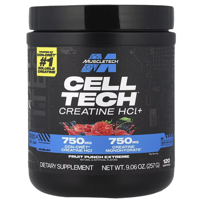 MuscleTech Cell Tech CREACTOR (Creatine HCl) 257 g Fruit Punch