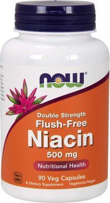 NOW Foods Flush-Free Niacin Double Strength 500 мг 90 капсул 148166 Proteininlviv