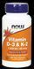 Вітамін NOW Foods Vitamin D-3 & K-2 1000 IU / 45 mcg 120 Caps 148063 фото 1 Proteininlviv