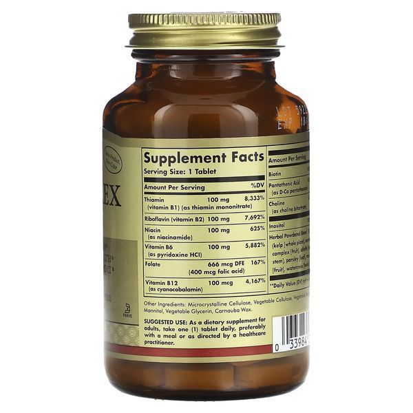 Комплекс вітамінів Solgar B-Complex "100" 100 tabs 169004 Proteininlviv