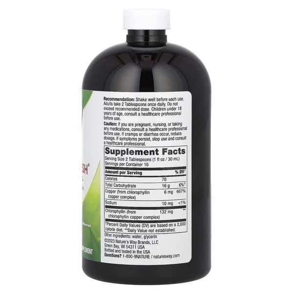 Рідкий хлорофіл Nature's Way Chlorofresh Liquid Chlorophyll 473 ml Unflavored 104052 Proteininlviv