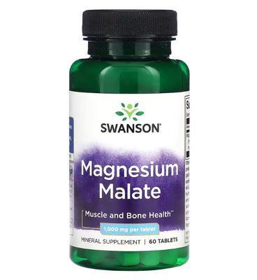 Swanson Magnesium Malate 1000 mg 60 Tabs 174134 Proteininlviv