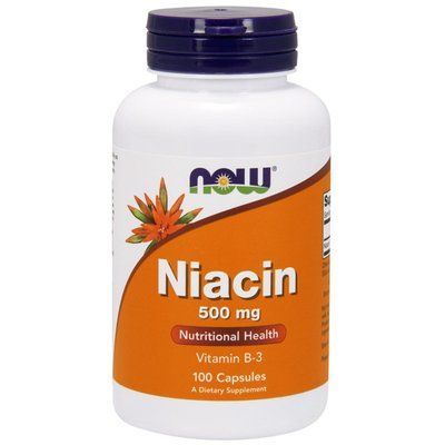 Витамин NOW Foods Niacin 500 mg 100 Caps (B-3) 148060 Proteininlviv