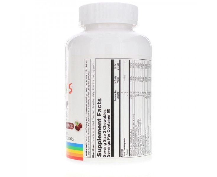 Мультивітаміни для дітей Solaray Kids Vitamins & Minerals 120 chewable 143015 Proteininlviv