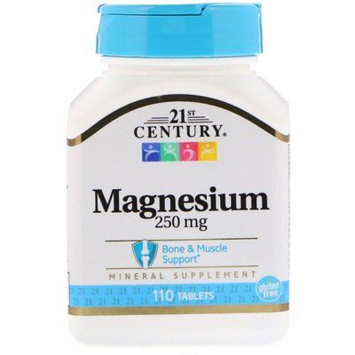 Магний 21st Century Magnesium 250 mg 110 Tablets 101006 Proteininlviv
