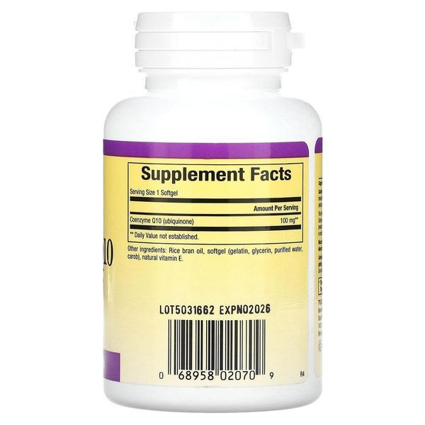Коензим Natural Factors Coenzyme Q10 100 mg 30 Softgels 176013 Proteininlviv