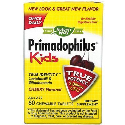 Пробиотик для детей Nature's Way Primadophilus, Kids 2-12, 3 Billion CFU (Cherry) 60 tabs 104020 Proteininlviv