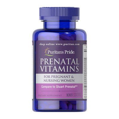 Витаминно-минеральный комплекс для беременных Puritan's Pride Prenatal Vitamins 100 Caplets 163038 Proteininlviv