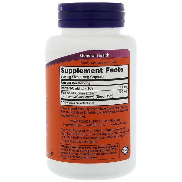 NOW Foods Indole-3-Carbinol 200 mg 60 VCaps 148108 Proteininlviv