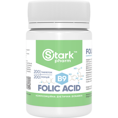Folic Acid 400 мкг Stark Pharm 200 таб 172113 Proteininlviv