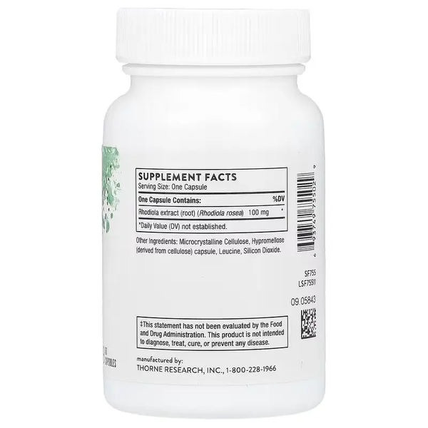 Thorne Rhodiola 60 Caps 108004 Proteininlviv